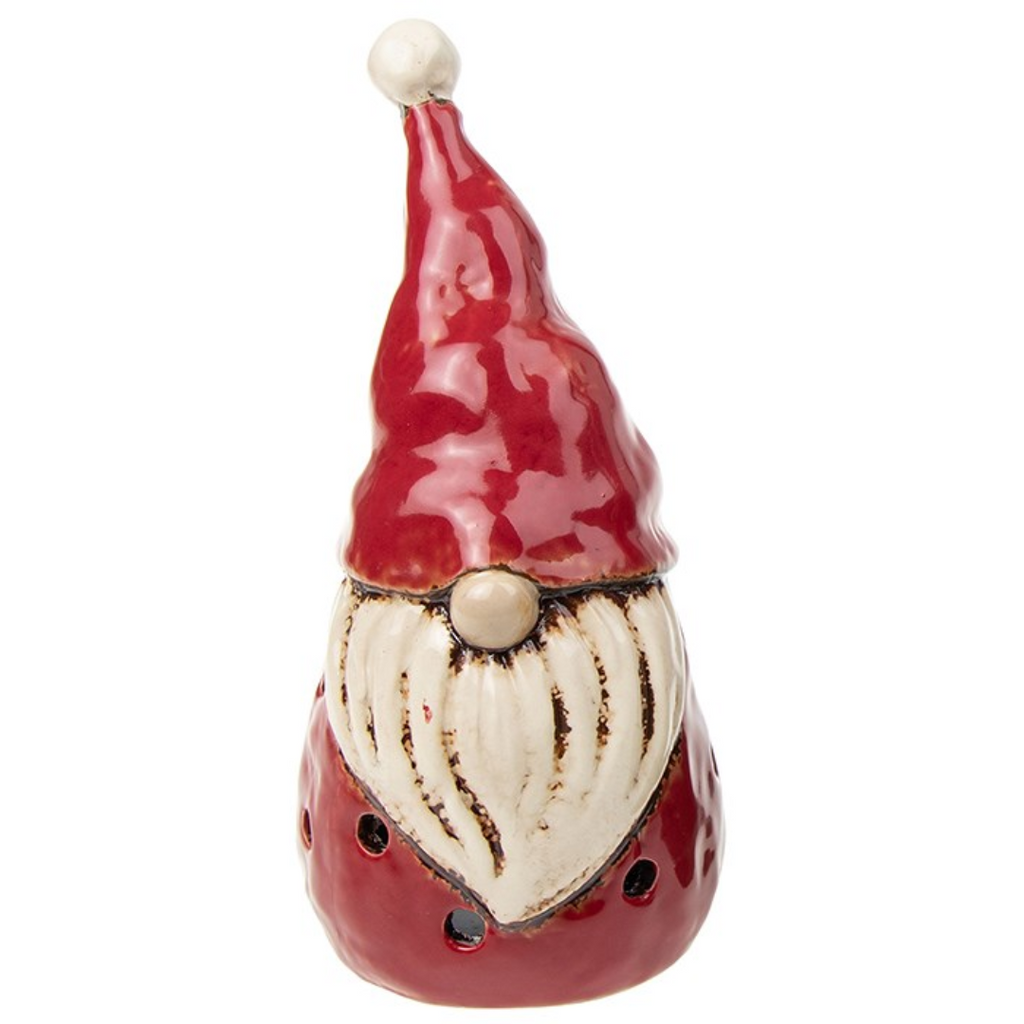 Christmas Red Large Gonk | Village Pottery Tealight Holder