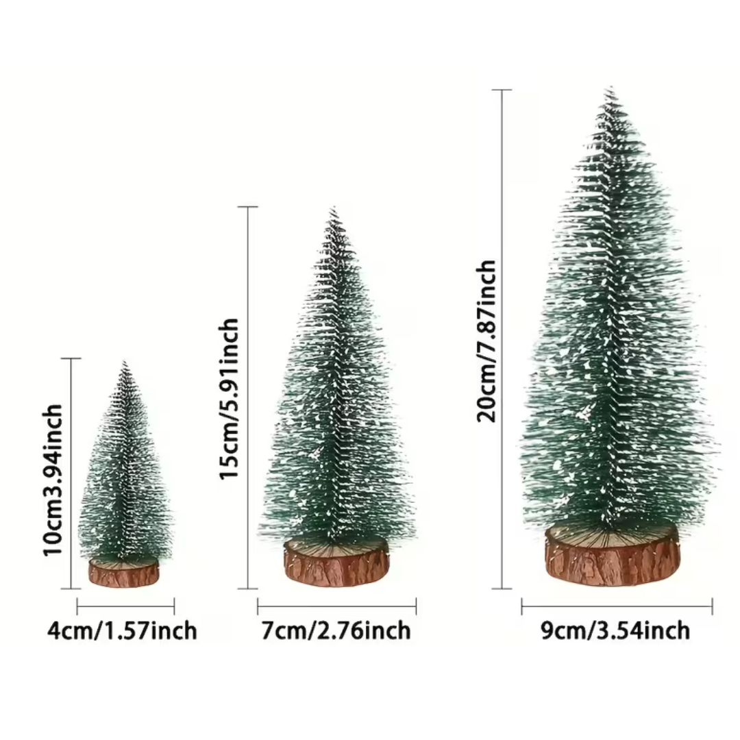 Artificial Bottle Brush Christmas Trees