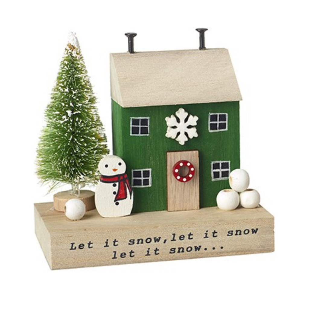 Wooden House - Snowman Green