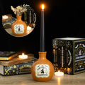2 in 1 Potion Bottle Vase & Candle Holder Orange