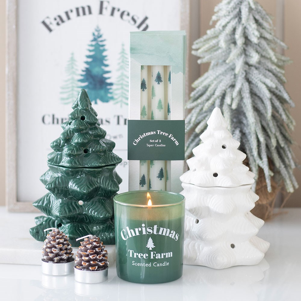 Fir Tree White | Tealight Wax Burner