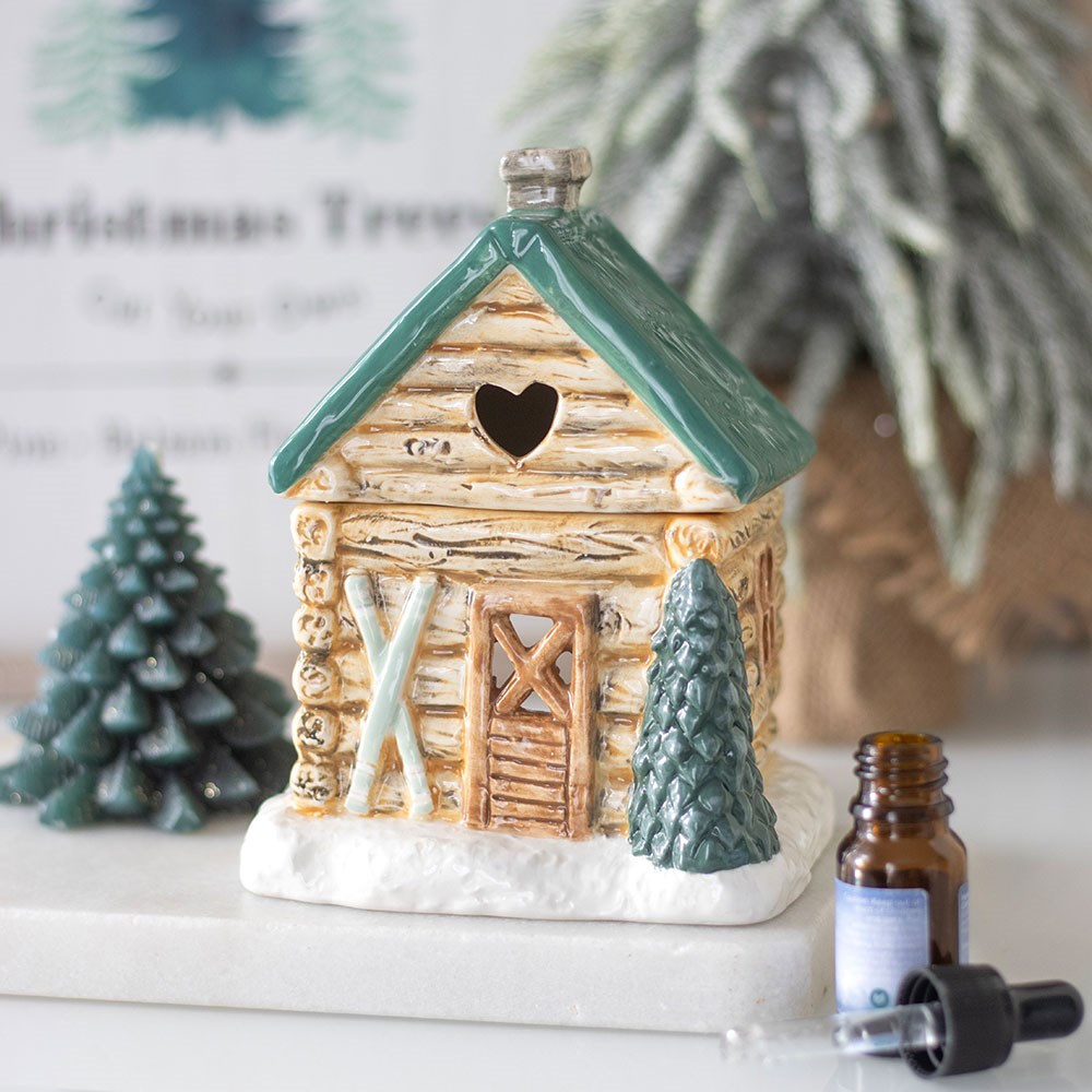 Ski Chalet Cabin | Tealight Wax Burner