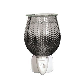 Ribbed Grey Glass | Mini Plug In Burner