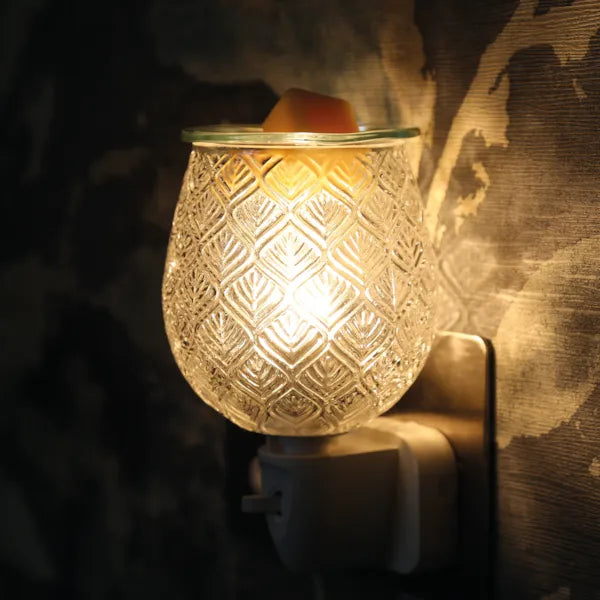 Glass Leaf Clear | Mini Plug In Burner