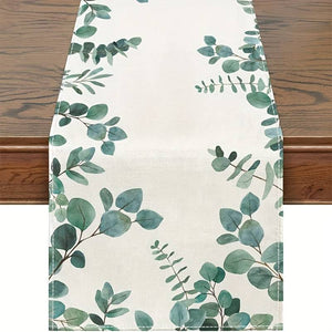 Eucalyptus Watercolour | Linen Table Runner