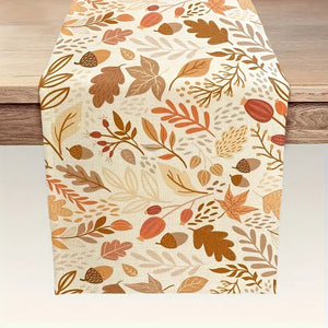 Autumn Foliage Linen Table Runner