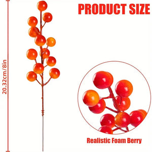 Artificial Autumn Orange Berry Stems