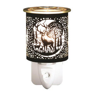 Silhouette Deer Family Black | Mini Plug In Burner
