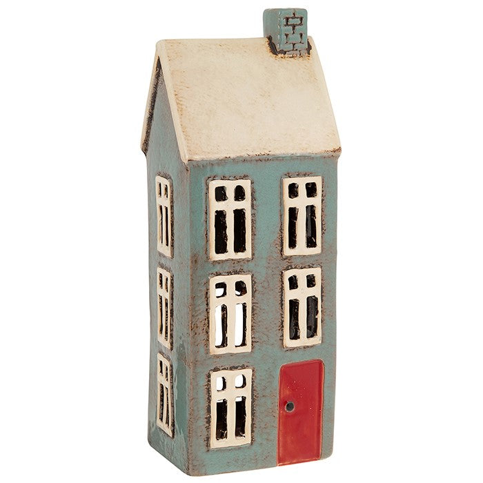 Dark Grey Tall House | Village Pottery Tealight Holder