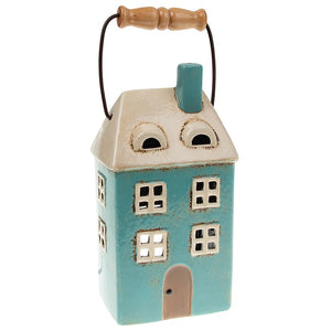 Teal House | Village Pottery Lantern Tealight Holder