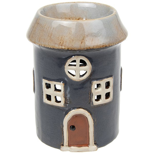 Casa rotonda in ardesia | Bruciatore per cera Tealight in ceramica del villaggio