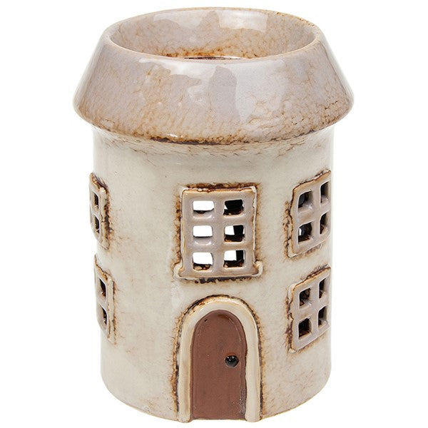 Beige Round House | Village Pottery Tealight Wax Burner