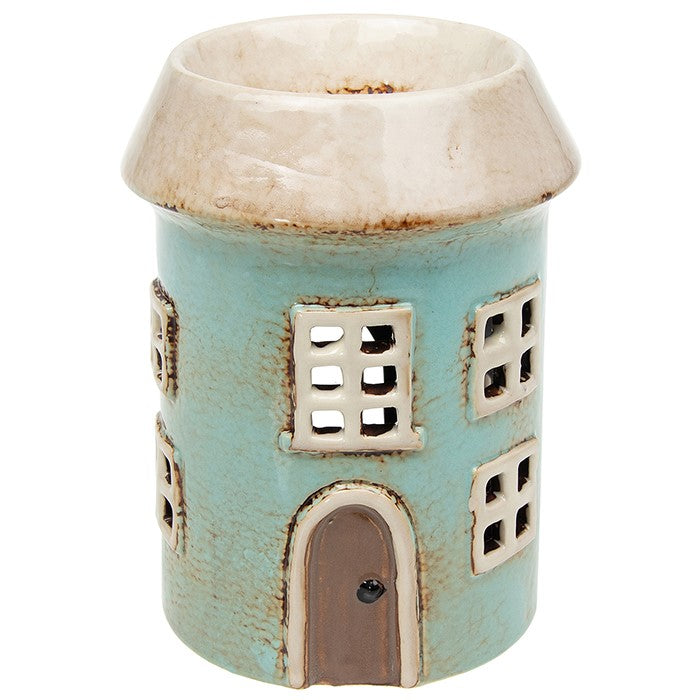 Casa rotonda acqua | Bruciatore per cera Tealight in ceramica del villaggio